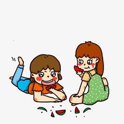 吃瓜女孩动漫图文,动漫图文中的欢乐时光